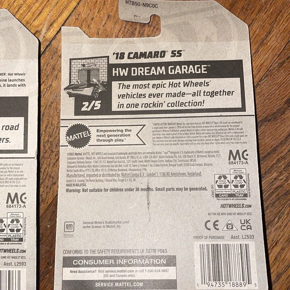 •HOT WHEELS•NIB BUNDLE OF 3-HOT WHEELS CARS MOTORCYCLE, CAMARO, & LATER CRATER